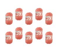 myboshi No.2 Baumwolle zum Häkeln, Baby Wolle, vegane Wolle zum Stricken, Wolle 60 Grad waschbar, für Baby und Amigurumi, 50g, Ll 100m Rosa (Rouge), 10 Knäuel