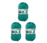 myboshi No.2 Baumwolle zum Häkeln, Baby Wolle, vegane Wolle zum Stricken, 60 Grad waschbar, für Baby und Amigurumi, 50g, Ll 100m Grün (Smaragd) 3 Knäuel