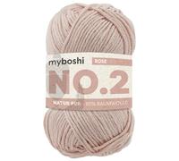 myboshi No.2 Baumwolle zum Häkeln, Baby Wolle, vegane Wolle zum Stricken, 60 Grad waschbar, für Baby und Amigurumi, 50g, Ll 100m Rosa (Rose) 1 Knäuel