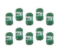 myboshi No.2 Baumwolle zum Häkeln, Baby Wolle, vegane Wolle zum Stricken, Wolle 60 Grad waschbar, für Baby und Amigurumi, 50g, Ll 100m Grün (Kaktus) 10 Knäuel