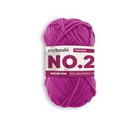 myboshi No.2 Baumwolle zum Häkeln Babywolle Babywolle vegane Wolle zum Stricken Waschbar 60°C Baby & Amigurumi 50g Ll 100m Pink Fuchsia 1 Knäuel