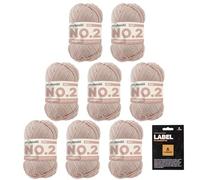 myboshi No.2 inkl. Label, Baumwolle zum Häkeln und Stricken, für Baby und Amigurumi, vegan, 60 Grad waschbar, 50g, Ll 100m Rosa (Rose), 8 Knäuel