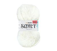 MyBoshi Samt Amigurumi-Wolle 100g Farbe 891 Eisbär (5,39 € pro 100 g) Farbe:Farbe 891 Eisbär