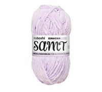 myboshi Samt Wolle zum Häkeln und Stricken, weiche Chenille Wolle im XXL-Knäuel, perfekt für Amigurumi und Kissen, 100% flauschige Polyester, 100g, Ll 100m Lila (Einhorn), 1 Knäuel