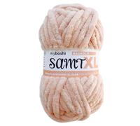 myboshi Samt XL, kuscheliges, extra dickes Chenillegarn, super chunky, zum Häkeln und Stricken, XXL-Knäuel, 100g, Ll 40m, Rosa (Magnolie), 1 Knäuel