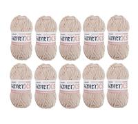 myboshi Samt XS, flauschiges, dünnes Chenillegarn, zum Häkeln und Stricken, für Mini-Amigurumi, Accessoires und Bekleidung, 50g, Ll 90m, Rosa (Cupcake) 10 Knäuel