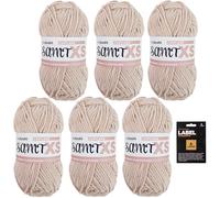 myboshi Samt XS, flauschiges, dünnes Chenillegarn, zum Häkeln und Stricken, für Mini-Amigurumi, Accessoires und Bekleidung, 50g, Ll 90m, Rosa (Cupcake) 6 Knäuel