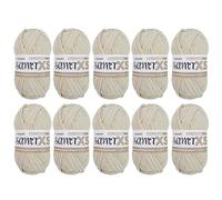 myboshi Samt XS, flauschiges, dünnes Chenillegarn, zum Häkeln und Stricken, für Mini-Amigurumi, Accessoires und Bekleidung, 50g, Ll 90m, Beige (Macadamia) 10 Knäuel