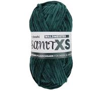 myboshi Samt XS, flauschiges, dünnes Chenillegarn, zum Häkeln und Stricken, für Mini-Amigurumi, Accessoires und Bekleidung, 50g, Ll 90m, Grün (Waldmeister) 1 Knäuel
