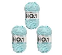 myboshi No.1-Wolle zum Häkeln und Stricken, Schnellstrickgarn, langlebige Mützenwolle, Mulesing-frei, 50g, Ll 55m Blau (Himmelblau) 3 Knäuel