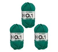 myboshi Strick- und Häkelgarn, Modell No.1 mit Merinowolle, dickes Garn, Acrylharz, Smaragd, 3_Knäuel