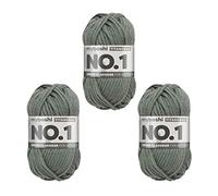 myboshi Strick- und Häkelgarn, Modell No.1 mit Merinowolle, dickes Garn, Acrylharz, Titangrau, 3_Knäuel