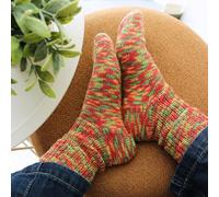 myboshi Strickset Socken Stamford, inkl. mysocks, 4-fädige Sockenwolle, Nadelspiel, Anleitung Label, 75% Schurwolle, 25% Polyamid Rot (Mohnblume) mit Nadelspiel