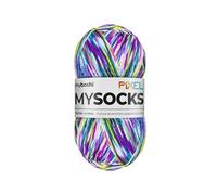 myboshi mysocks Pixel, 6-fädige Sockenwolle, strapazierfähig, Garn aus Schurwolle, filzfrei, 150g, Ll 390m Lila (Dotty) 1 Knäuel