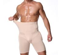 MYENA Herren Body Shaper Shorts 4xL-6XL, gepolsterte Kurze Shapewear Shorts Butt Booster Unterwäsche Hip-up Body Shaeper Boxer,Flesh,4XL