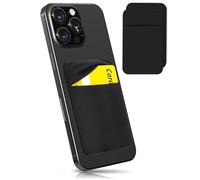 MyGadget 2X 1 Fach Handy Kartenhalter zum aufkleben - RFID Blocking - Haftendes Kartenfach, Kartenhülle, Karten Halterung - Geldbörse Smartphone Etui Schwarz