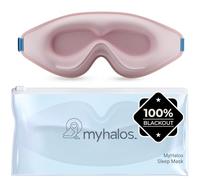 MyHalos 3D Schlafmaske - Schlafmasken zum Schlafen - 100% Verdunkelung Schlafmaske für Damen, Herren & Seitenschläfer - Null Druck - preisgekröntes Design, wimpernfreundlich & atmungsaktiv, Pfirsich