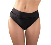 MYLILY Bikinihosen für Damen Twist Front | Bikinihose Schwarz | Bikini Unterteil Damen Ruched | Bikini Hose schwarz (M)