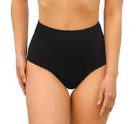 MYLILY Perioden Bikinihose High Waist mit Bauchweg-Effekt für Damen, Mädchen & Teenager | für Pool, Schwimmbad & Meer | 3-4 Tampons, Auslaufsicher, Geruchsneutral, Oeko-TEX | Schwarz, XXS