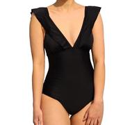 MYLILY Periodenbadeanzug mit Rüschen | Perioden Bademode zum Schwimmen | Perioden Badeanzug | Period Proof Swimwear (XS)