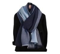 MYLLJBD Damen schals Faux Cashmere Colorblock -schal Für Frauen, Übergroßer Warmer Winterschal-blau-68-190 cm