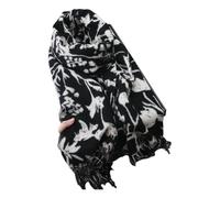 MYLLJBD Damen schals Frauen Florales Künstliches Kaschmirschal, Reversibler Schal, Übergroßer Warmer Winterschal -schwarz-67 * 180