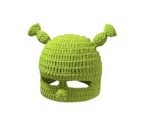 MYLLJBD Winter Bucket Hats for Women Frauenhut Shrek Unisex Herbst Und Winter Gestrickt Cartoon Lustige Grüne Süße Kopfbedeckung Hut-Maske