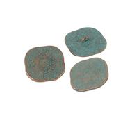 MYMERCERIE Knöpfe, Arabesken-Design, Kanarienblau, 30 mm, 6 Stück