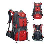 MYMM 40/50 / 60L Wandercampingrucksack zum Bergsteigen, Wandern im Freien, Camping, Reisen, Hochleistungsleichtes, reißwasserbeständiges Gepäck, Rucksackgepäcktasche für Männer, Frauen (Rot, 50L)