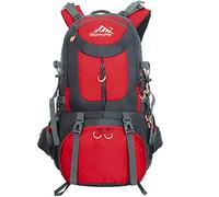 MYMM 50L Sport Outdoor Rucksack, Travel Rucksack, Rucksack Wandern, ideal für Outdoor Sport, Wandern, Trekking, Camping Reisen, Bergsteigen. wasserdichte Bergsteigtasche, Reiseklettern Daypacks(Rot)