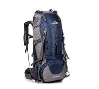 50L Trekkin grucksacke, Outdoor Wanderrucksäcke,wasserdichte Bergsteigtasche(Dunkelblau)