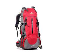 MYMM 50L Trekkingrucksacke, Outdoor Wanderrucksäcke, ideal für Sport im Freien, Wandern, Trekking, Camping Reisen, Bergsteigen. wasserdichte Bergsteigtasche, Reiseklettern Daypacks, Rucksack(Rot)