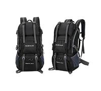 MYMM 50L wasserdichter Wanderrucksack, Bergsteiger-Camping-Rucksack, leichter Outdoor-Sportrucksack für Rucksacktouren, Camping, Radfahren und Reisen (Schwarz)