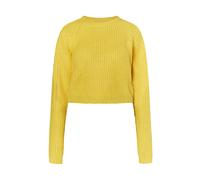 MyMo Kurzer Strickpullover Damen gelb, XS