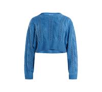 Mymo Kurzer Strickpullover Damen Himmelblau XL