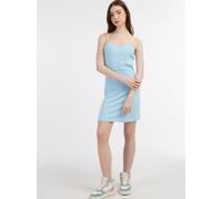 Mymo Minikleid aus Rippstrick Damen hellblau M/L