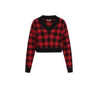 Mymo Pullover Frauen black dark red XL/2XL