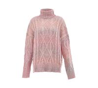 Mymo Rollkragenpullover Damen rosa gelb M/L