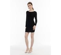 MyMo Strick-Langarmkleid mini Damen schwarz, XL/XXL