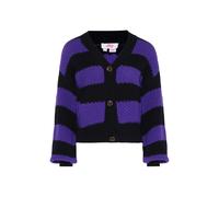 Mymo Strickjacke Damen schwarz-lila M/L