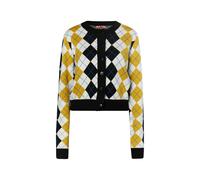 Mymo Strickjacke Damen Schwarz Weiss Mehrfarbig XL