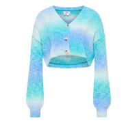 Mymo Strickjacke Damen Türkis Mehrfarbig M/L