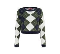 Mymo Strickpullover Damen Schwarz Grün Mehrfarbig XL