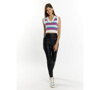 Mymo strickpullunder Damen Wollweiß Mehrfarbig L