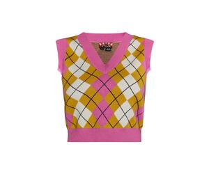 Mymo strickpullunder Damen Pink Gelb Mehrfarbig M