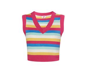 Mymo strickpullunder Damen Rosa Mehrfarbig L