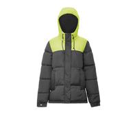 Mymo Wattierte Steppjacke Damen Schwarz Saure Limette XL