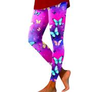 Mymyguoe Herren Bedruckte farbige Leggings Schädel Leggings, Totenkopf Leggins Elastizität Frau Skelett Muster Skinny Hosen