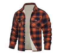 Mymyguoe Holzfällerjacke Herren Gefüttert Winter Hemdjacke Thermojacke Thermohemd Winter Holzfällerhemd Winterjacke Fleecejacke Flanelljacke Mit Fleecegefüttert Wintermantel