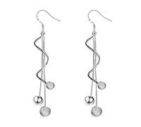 Mypace 925 Silber Gold Set Creolen hängende Ohrringe Für Damen Mode Einfache Stil Lange Anhänger Galvani Perlen Ohrringe Schmuck